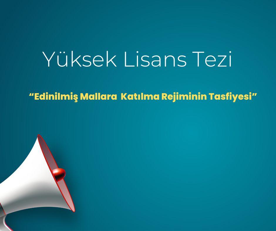 Yüksek Lisans Tezi